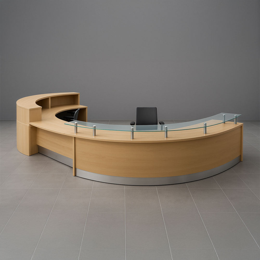 Reception Table 240 x 120 x 60 cm - Wooden - AZ111302