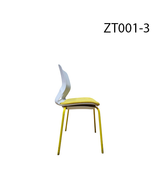 ZT001-3 Modern Plastic Chair with Cushioned Seat