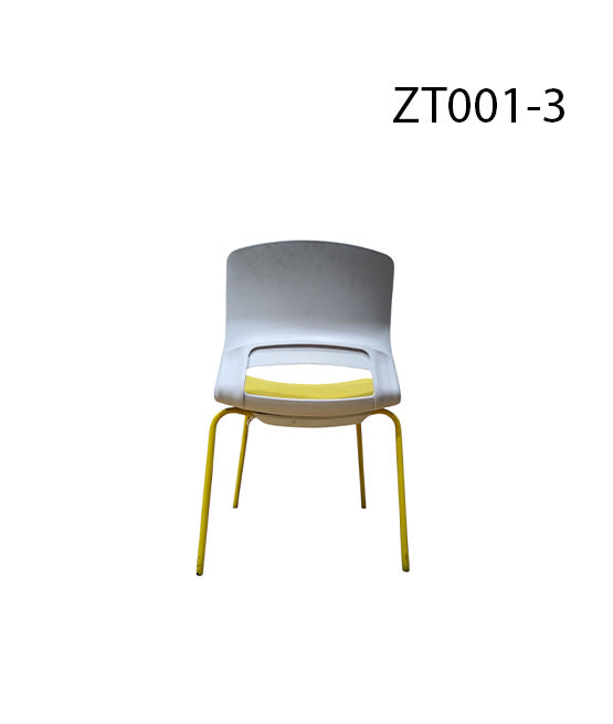 ZT001-3 Modern Plastic Chair with Cushioned Seat
