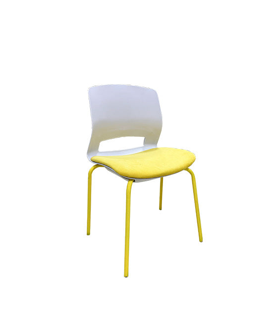 Yellow Modern Plastic Chair with Cushioned Seat 80*54*54 cm - Yellow - ZT001-3