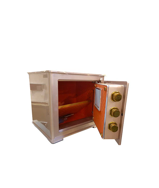 Metal Safety Box White Copper 40 x 41 x 33 CM