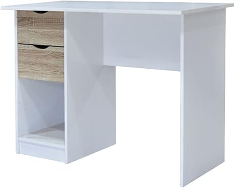 Desk 120 x 60 x 75 cm - Beige and White - AZ1064