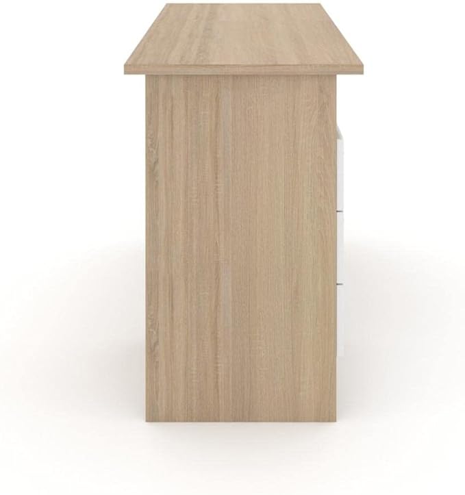 مكتب بمقاس 120 × 60 × 75 سم - أبيض وخشبي - AZ1165