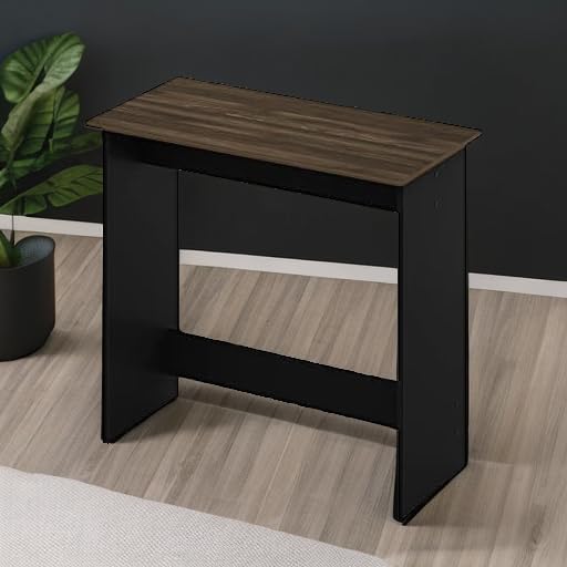 Desk 100 x 40 x 75 CM - black and wooden - AZ1258