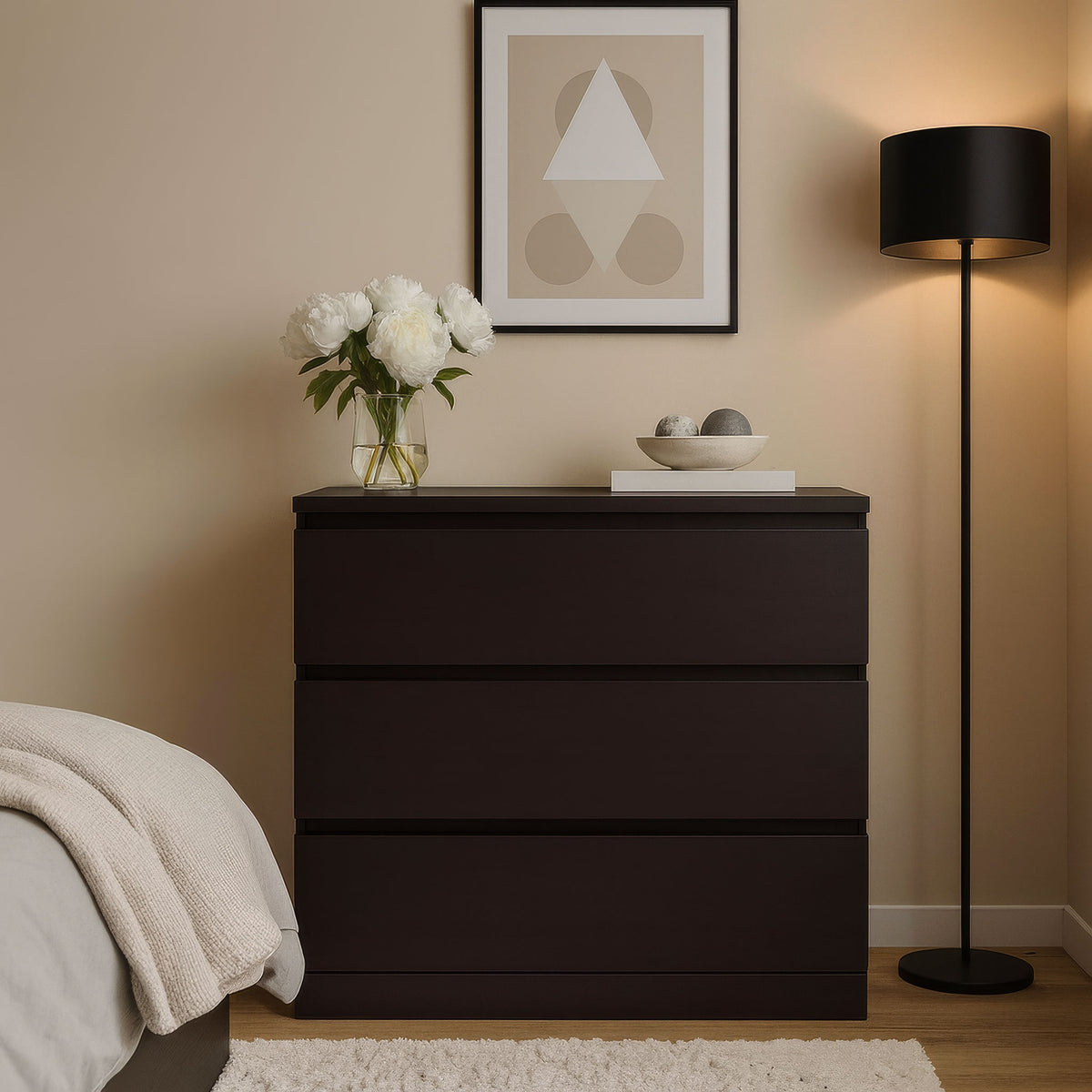 Unit Drawers, 80 × 45 × 78 cm - Black - AZ500160