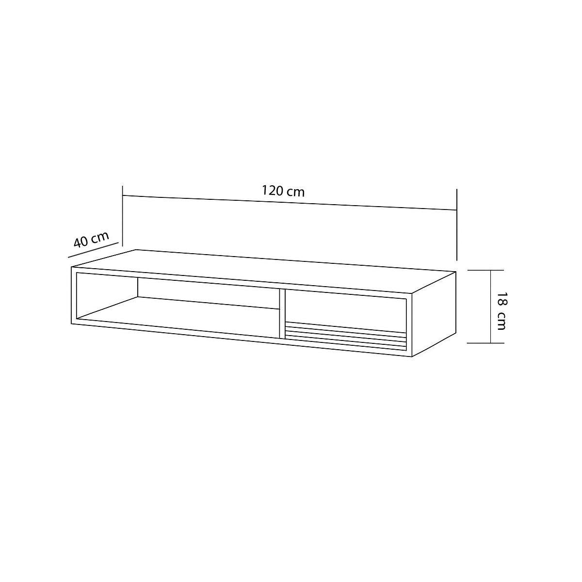 TV Table, 120 × 40 × 18 cm - MOD - AZ30043
