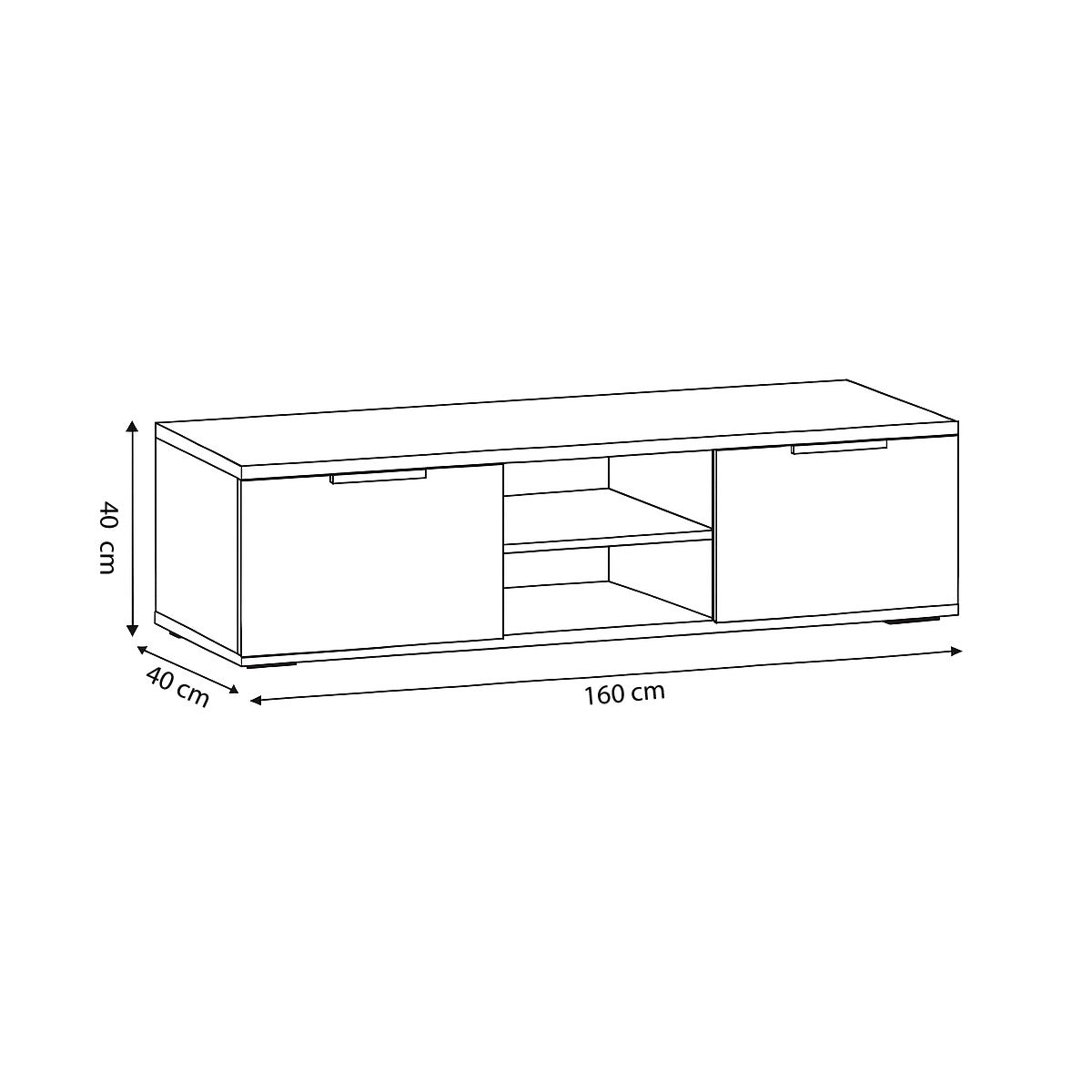 TV Table, 160 × 40 × 40 cm - MOD - AZ30045