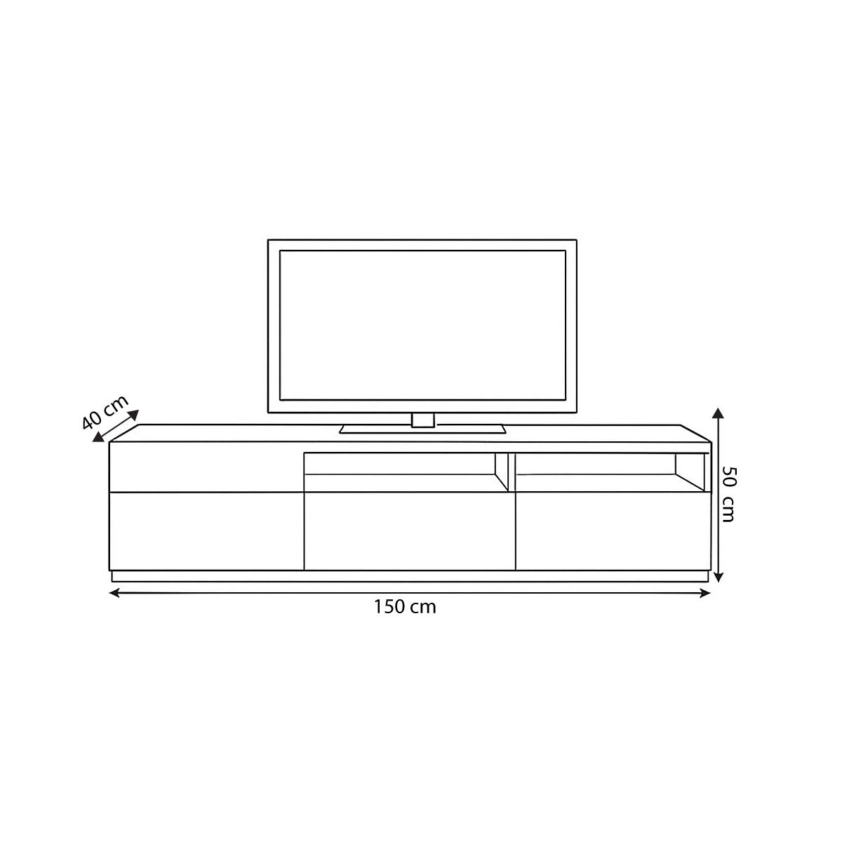 TV Table, 150 × 40 × 50 cm - MOD - AZ30046