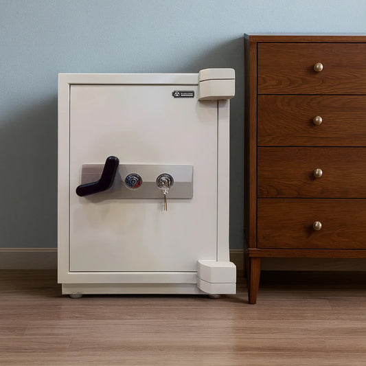 خزينة ستيل مقاوم للحريق أبيض - 77  × 52  × 52 سم