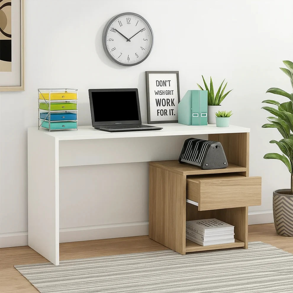 Desk 75 x 200 x 80 cm - White - AZ11177