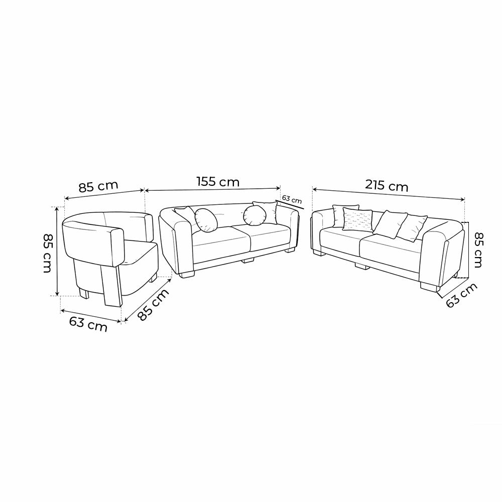 انتريه مودرن 3 قطع (خشب أبلكاش، خشب زان وخشب موسكي) – اللون: بيج وبرتقالي – 2518