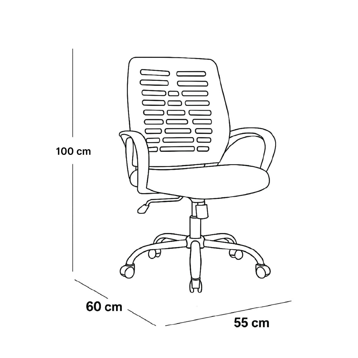 Mid-back office chair FOX 102