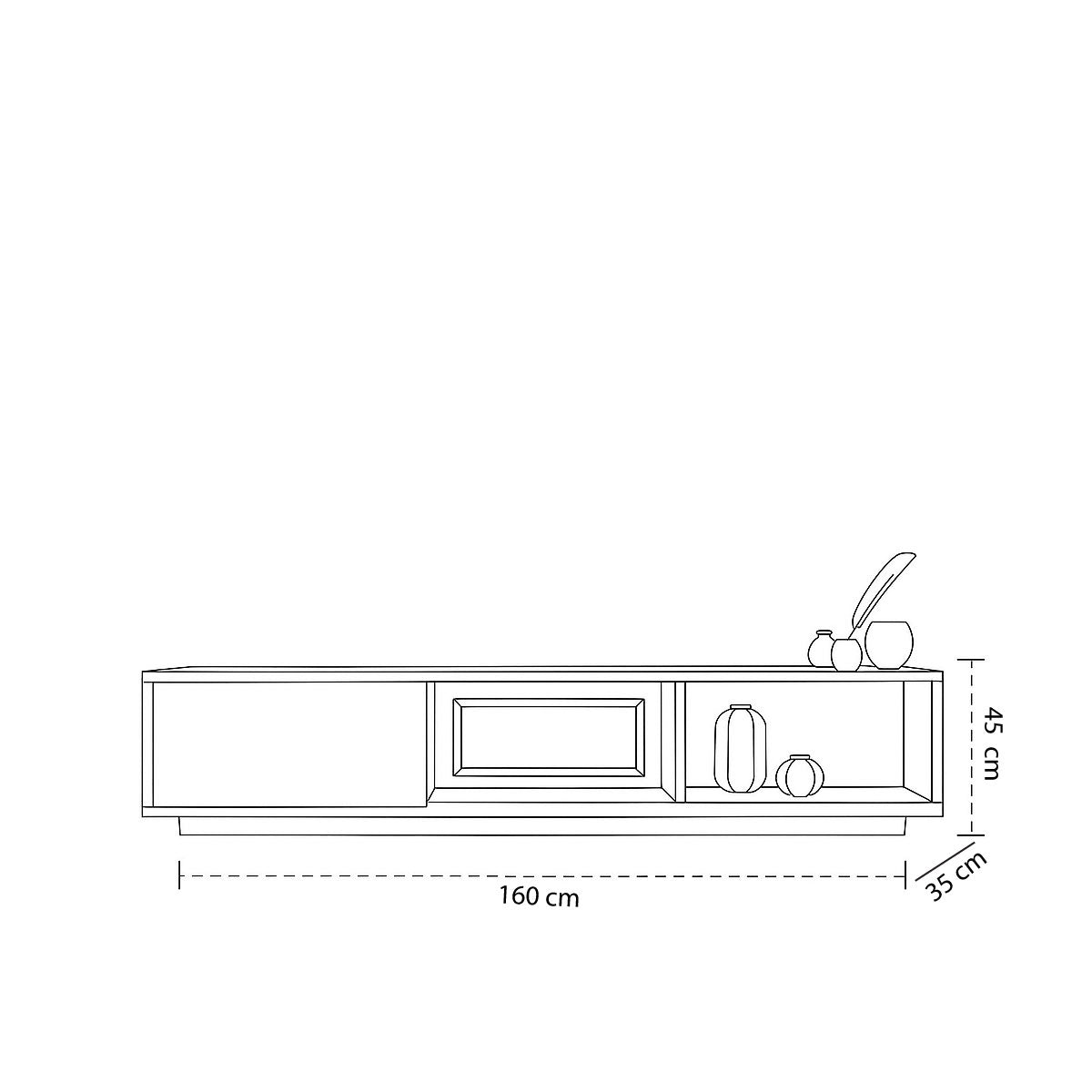 TV Table, 160 × 35 × 45 cm - MOD - AZ30048
