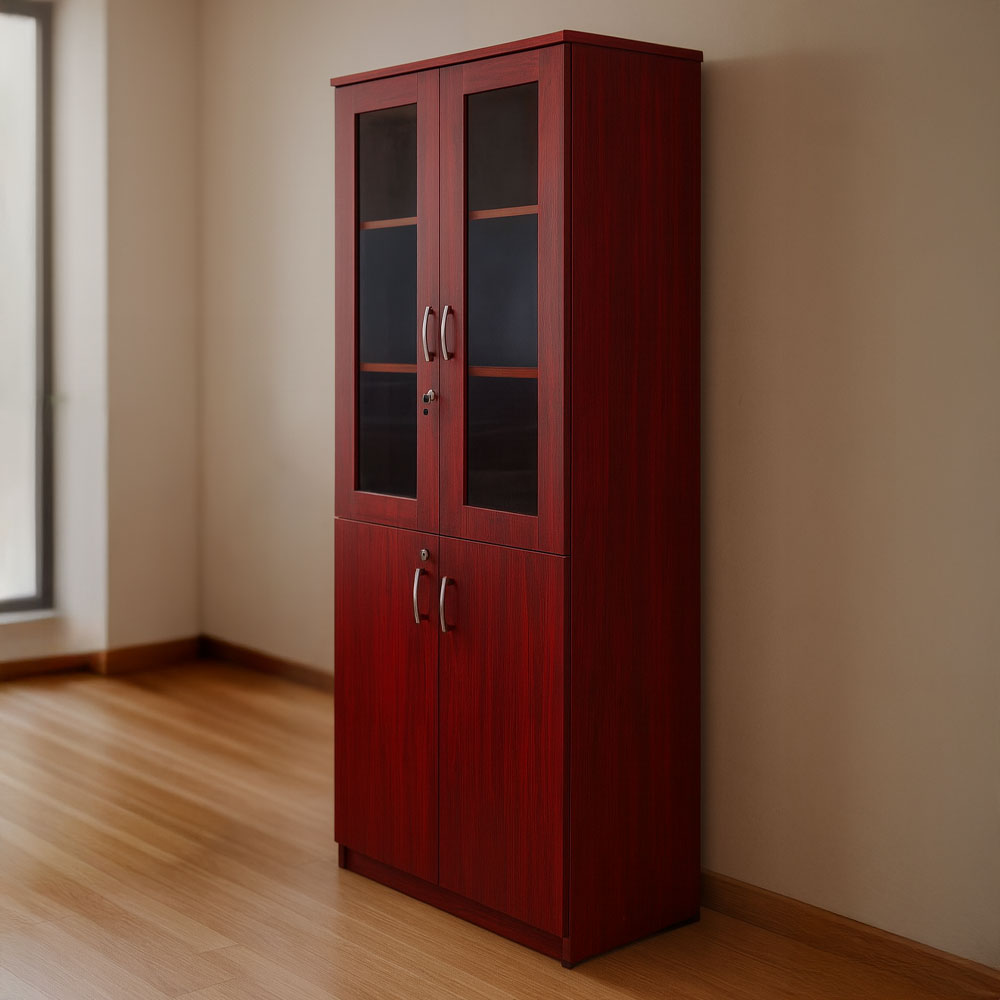 Bookcase 2 Doors - 200×80×40 cm – Brown – AZ50031