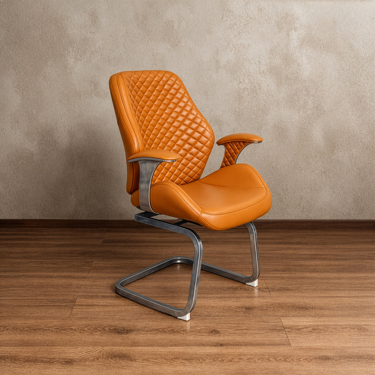Fixed back office Chair 92*61*61 CM - Brown - GL 305