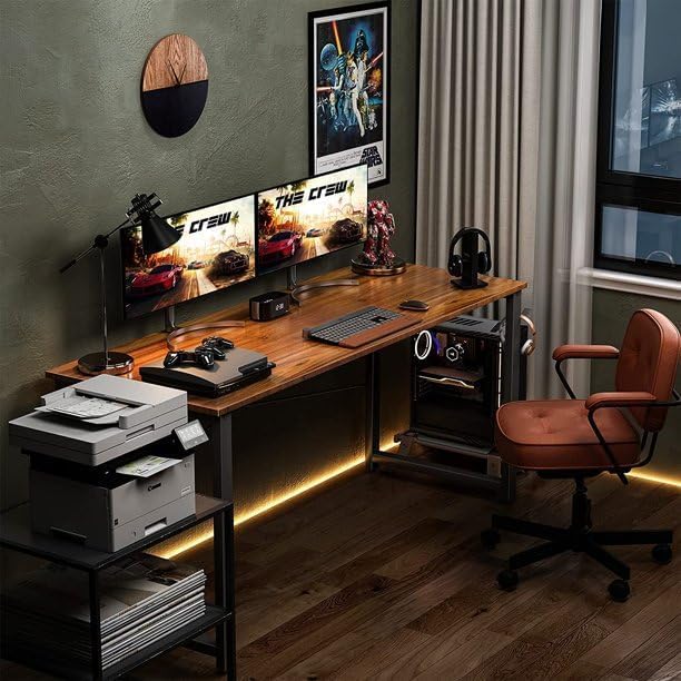 Desk 75 x 160 x 80 cm - Brown - AZ11165