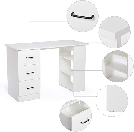Desk 120 x 45 x 74 cm - White - AZ1041