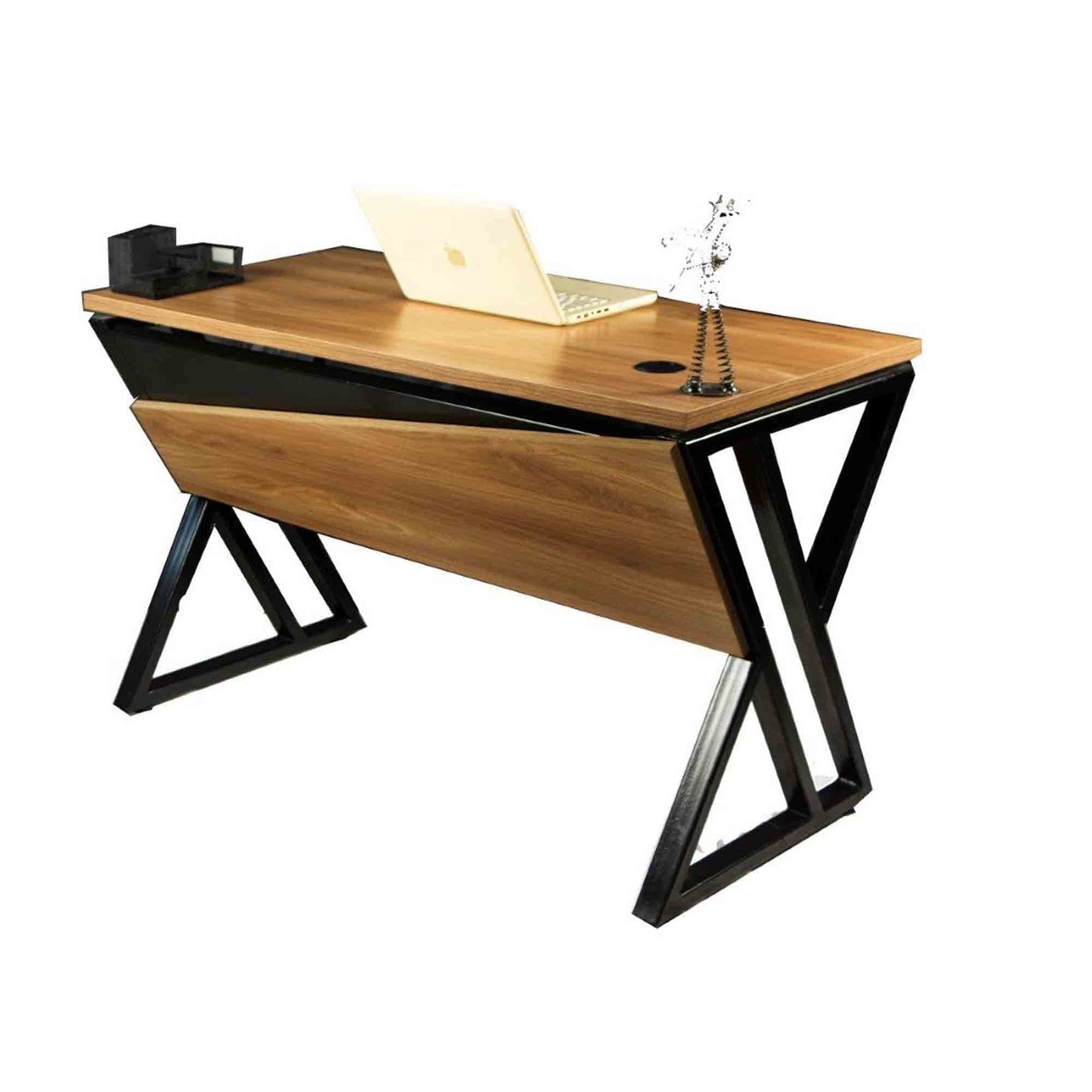 desk 120*60*75 CM -black and wooden - AZ1264