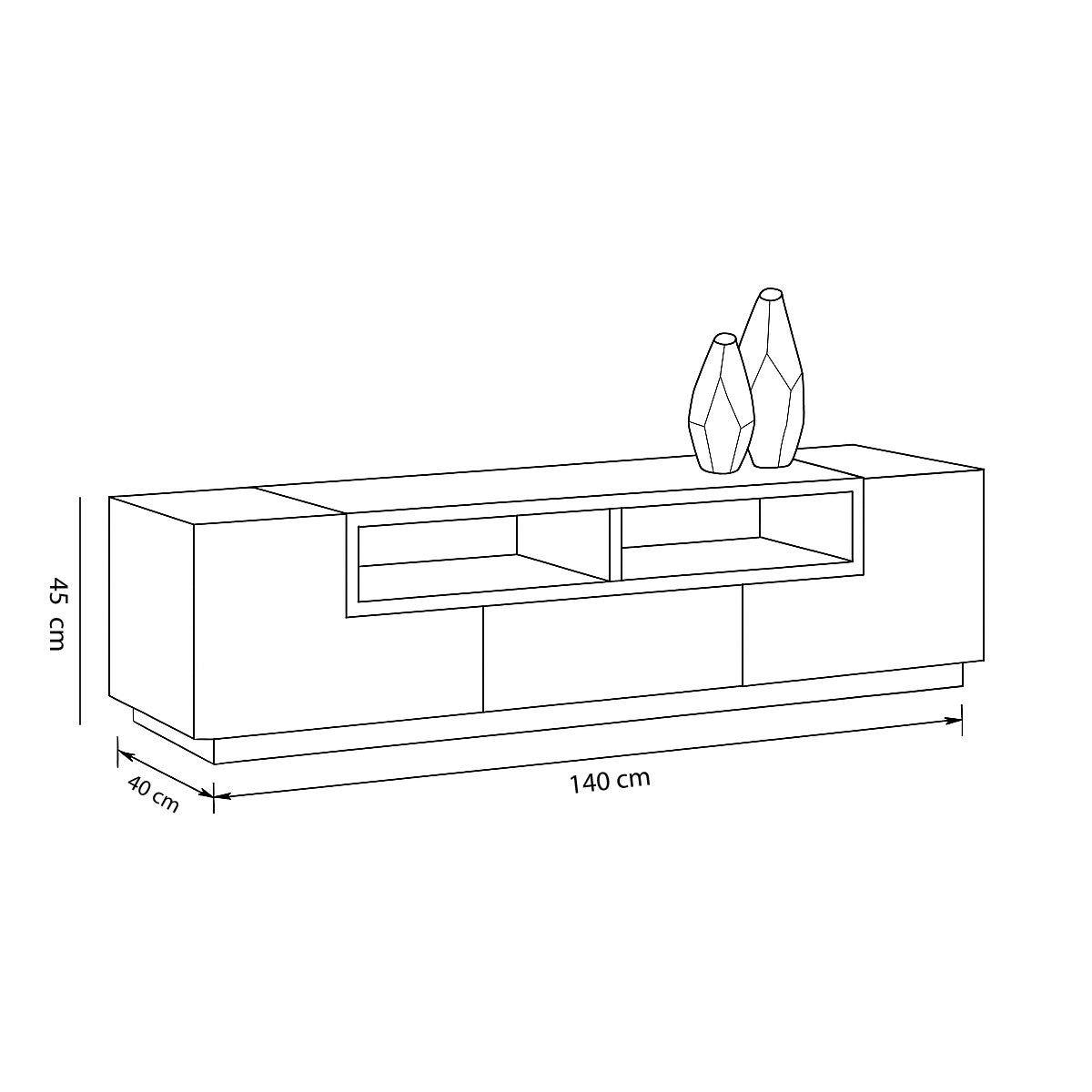 TV Table, 140 × 40 × 45 cm - MOD - AZ30054