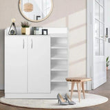 Shoe Cabinet, 100 × 38 × 110 cm - White - AZ40056
