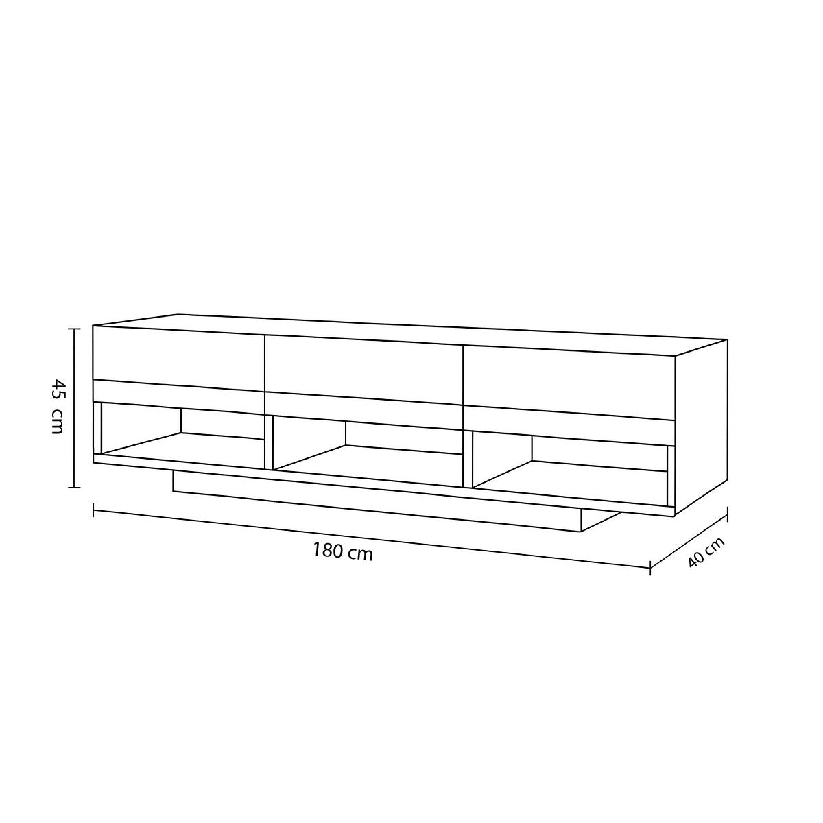 TV Table, 180 × 40 × 45 cm - MOD - AZ30055