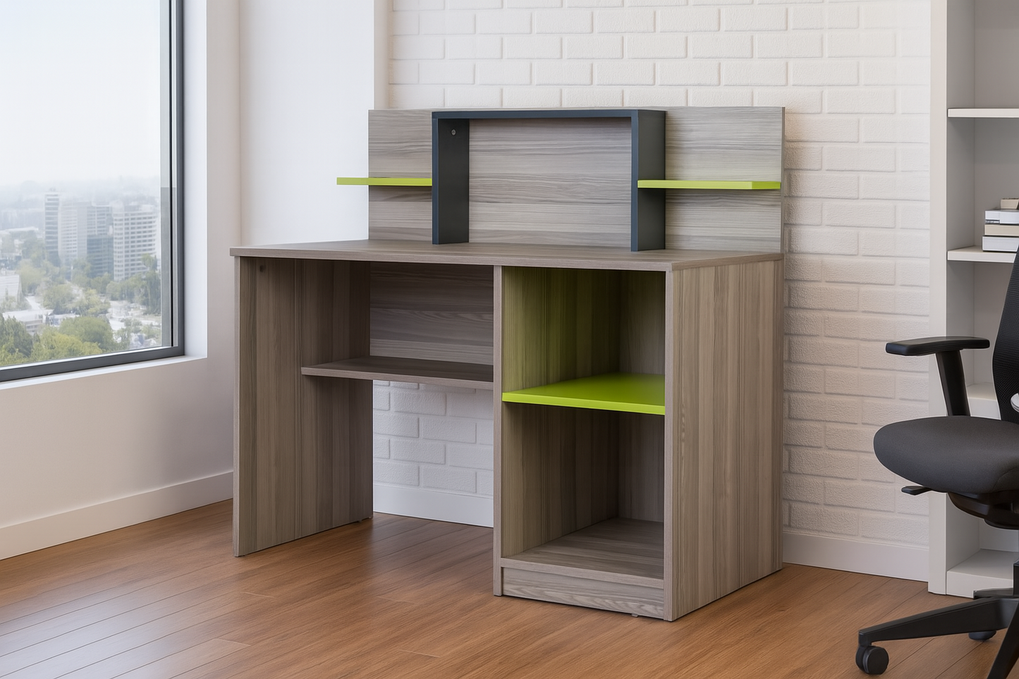 Desk 120*60*75 CM - wooden and green - AZ1242