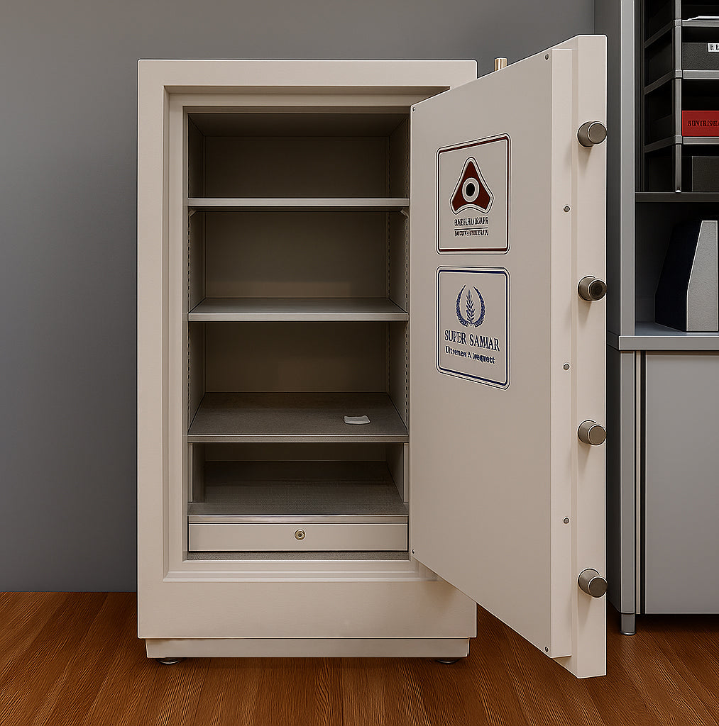 Fire Proof Steel Safety Box White 107 x 60 x 60 CM