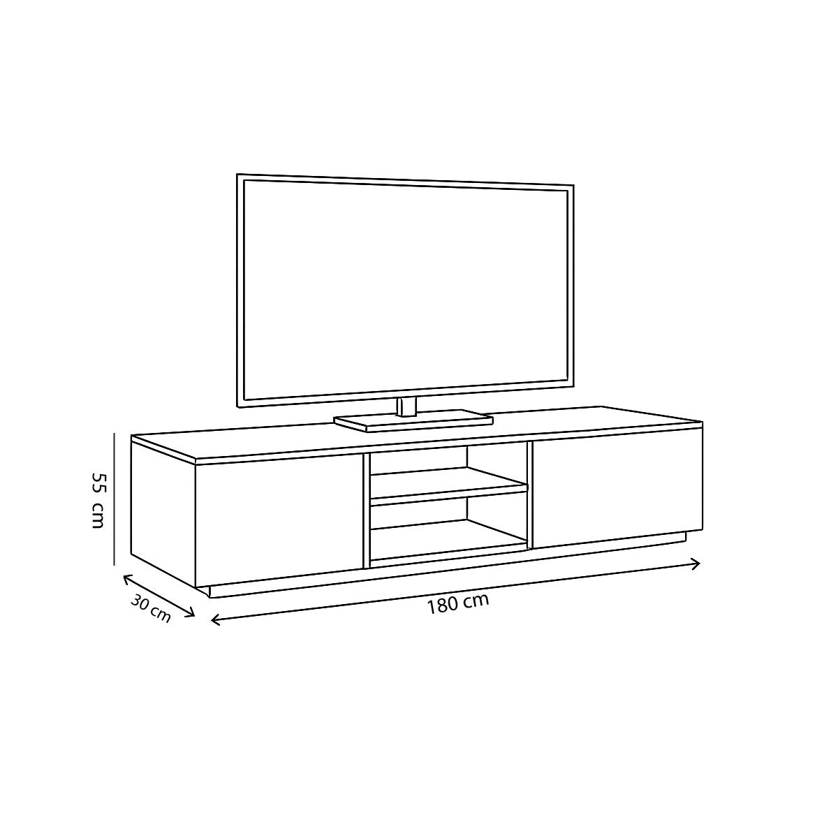 TV Table, 180 × 30 × 55 cm - MOD - AZ30056