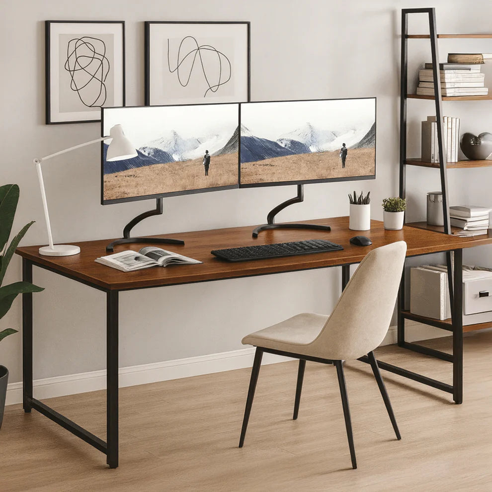 Desk 75 x 200 x 80 cm - Brown - AZ11167