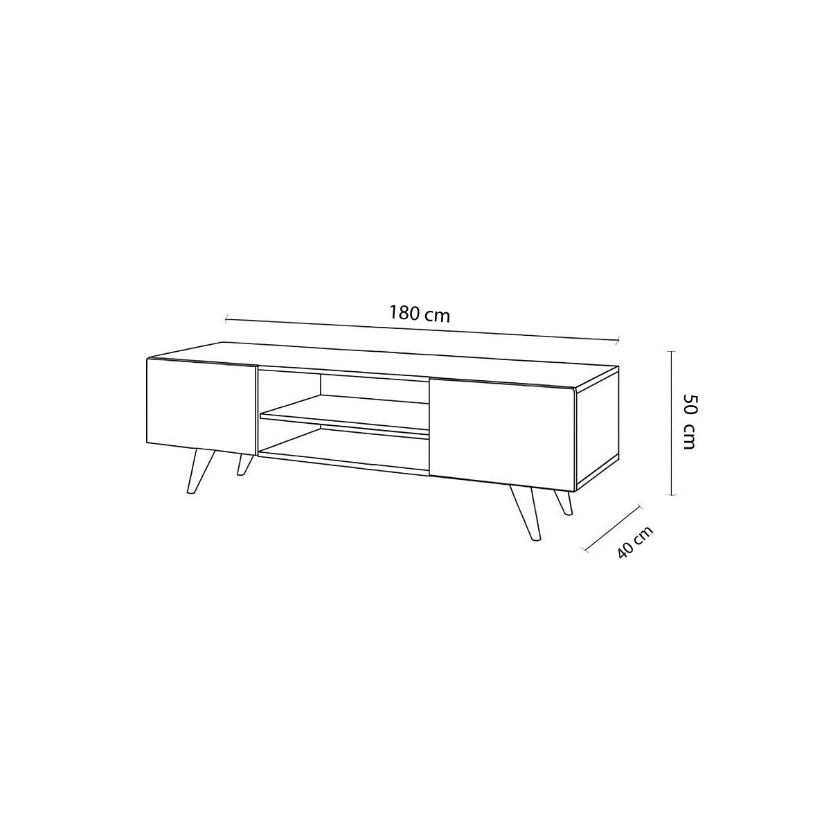 TV Table, 180 × 40 × 50 cm - MOD - AZ30059
