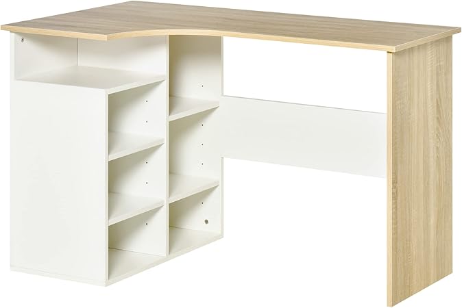 Desk 120 x 45 x 74 cm - Beige and White - AZ1055