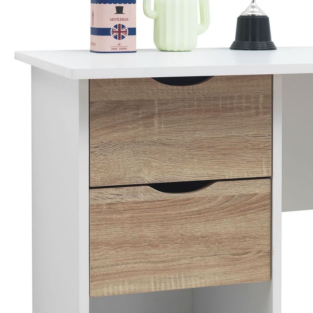 Desk 120 x 60 x 75 cm - Beige and White - AZ1064