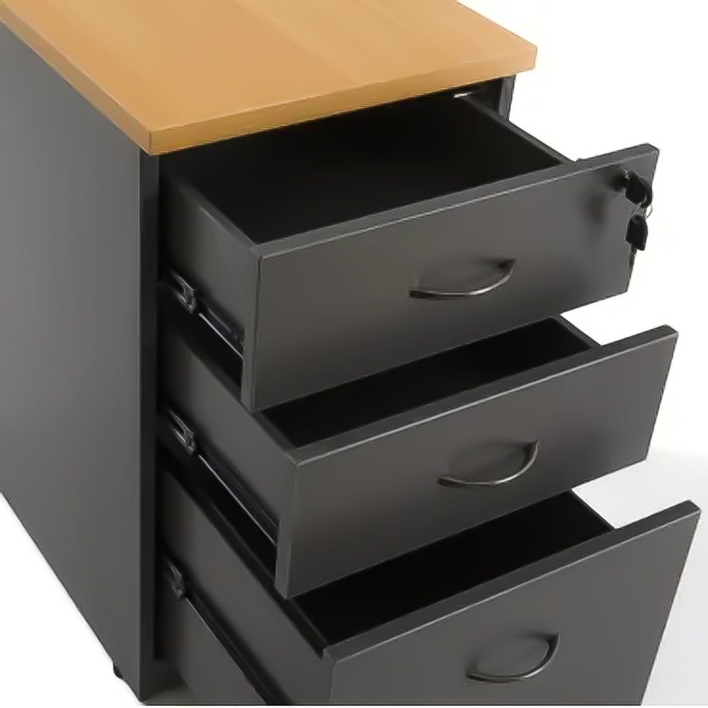 Desk 75*200*80 CM - Wooden and Black - AZ120132