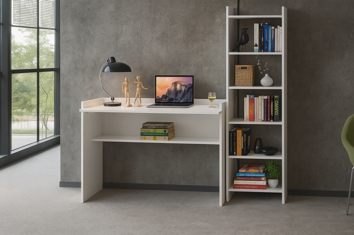Desk 120x45x 80 cm -white - AZ1197