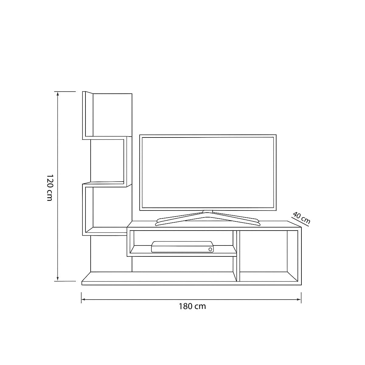 TV Table, 150 × 40 × 120 cm - MOD - AZ30068