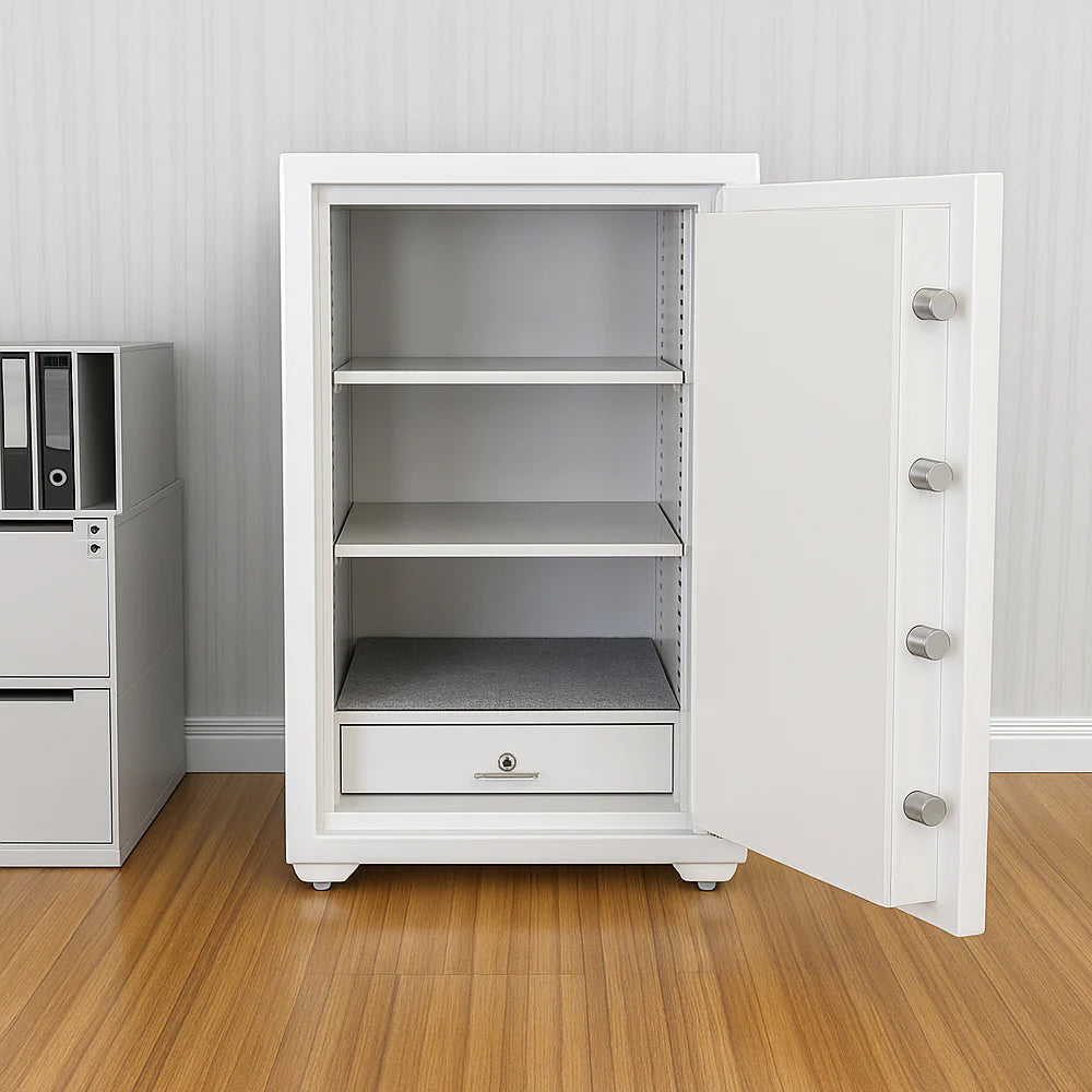 Fire Proof Steel Safety Box White 127 x 60 x 60 CM
