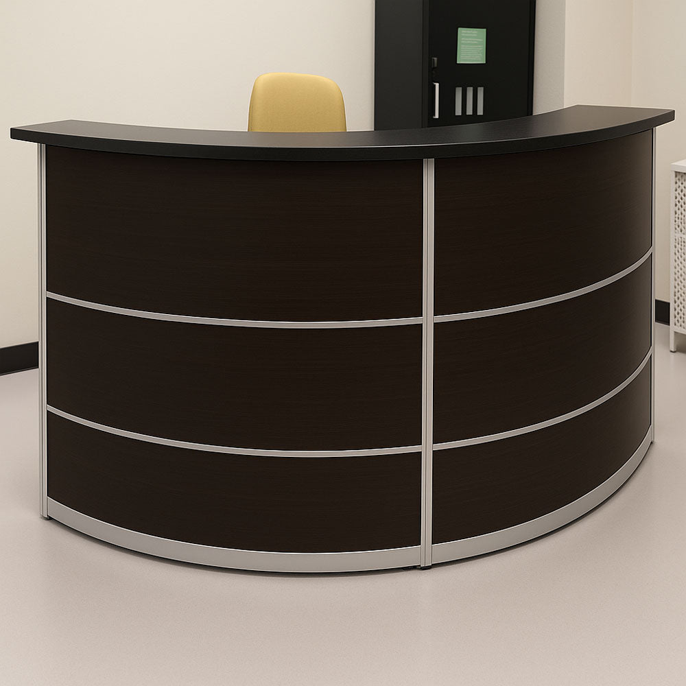 Reception Table 115 x 180 x 60 cm - Brown - AZ111309