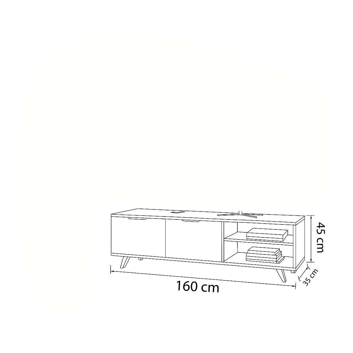 TV Table, 160 × 35 × 45 cm - MOD - AZ3006