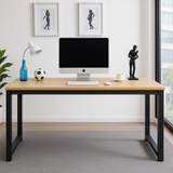 Desk 120 x 60 x 75CM - wooden and black - AZ1251