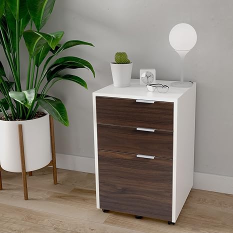 Desk 120 x 60 x 75 cm - Wooden and White - AZ1066