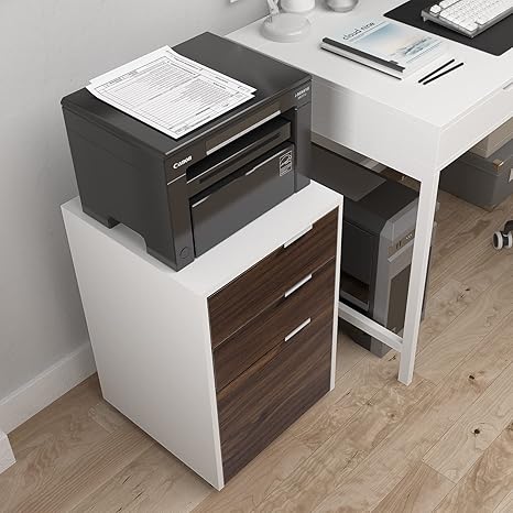 Desk 120 x 60 x 75 cm - Wooden and White - AZ1066