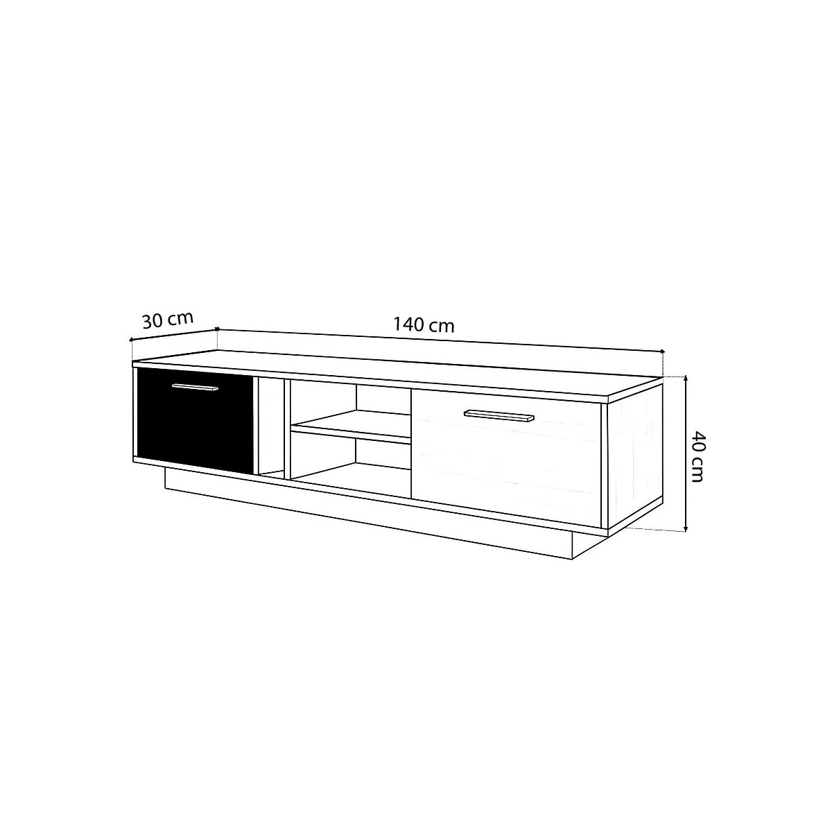 TV Table, 140 × 30 × 40 cm - MOD - AZ30071