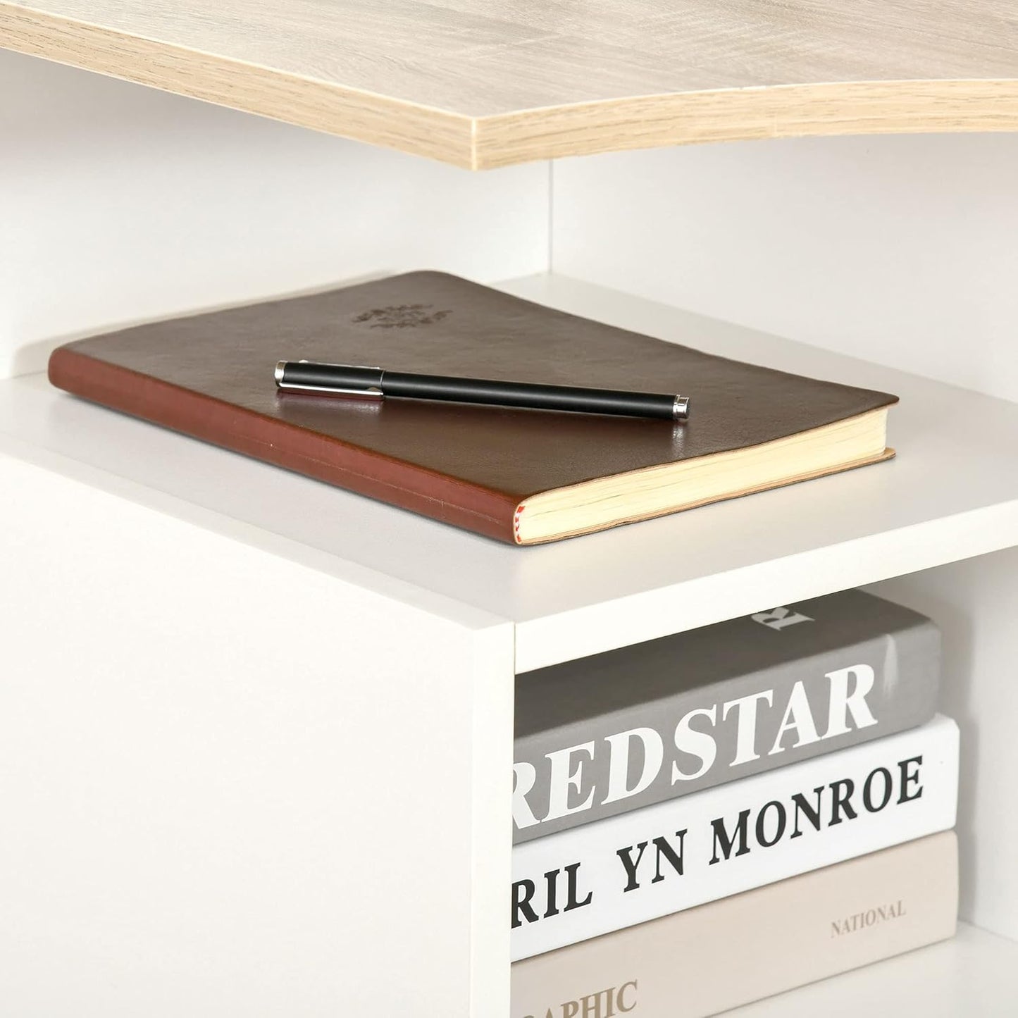 Desk 120 x 45 x 74 cm - Beige and White - AZ1055
