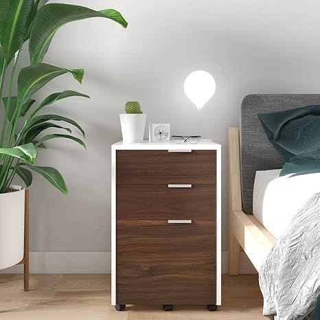 Desk 120 x 60 x 75 cm - Wooden and White - AZ1066