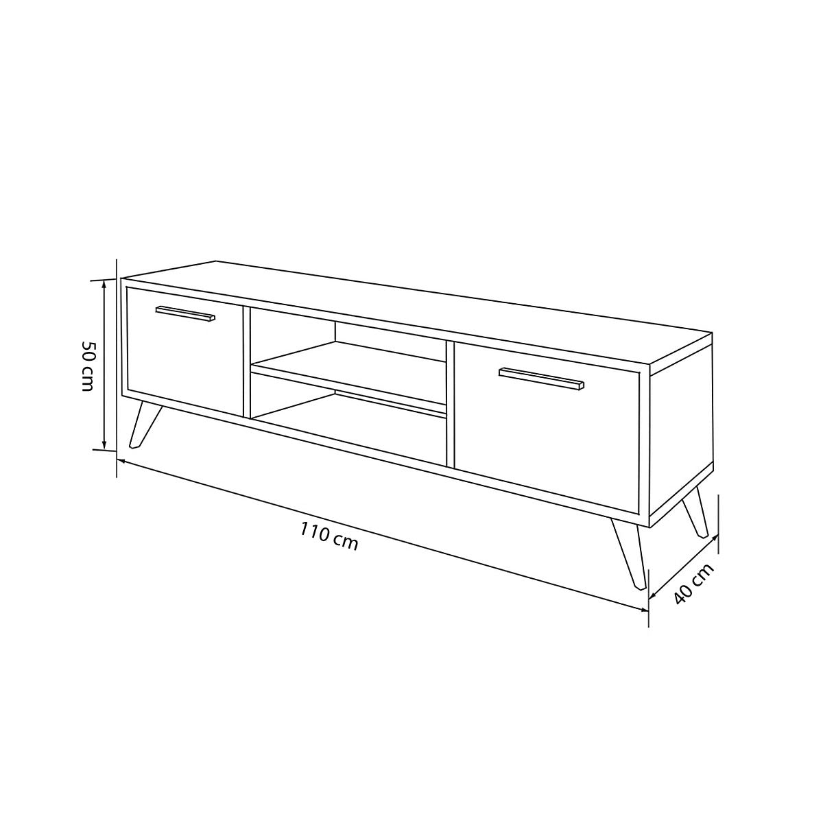 TV Table, 110 × 40 × 50 cm - MOD - AZ30075