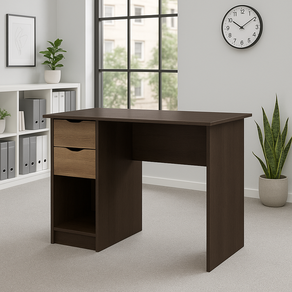 Desk 120 x 60 x 75 cm - Beige and White - AZ1064
