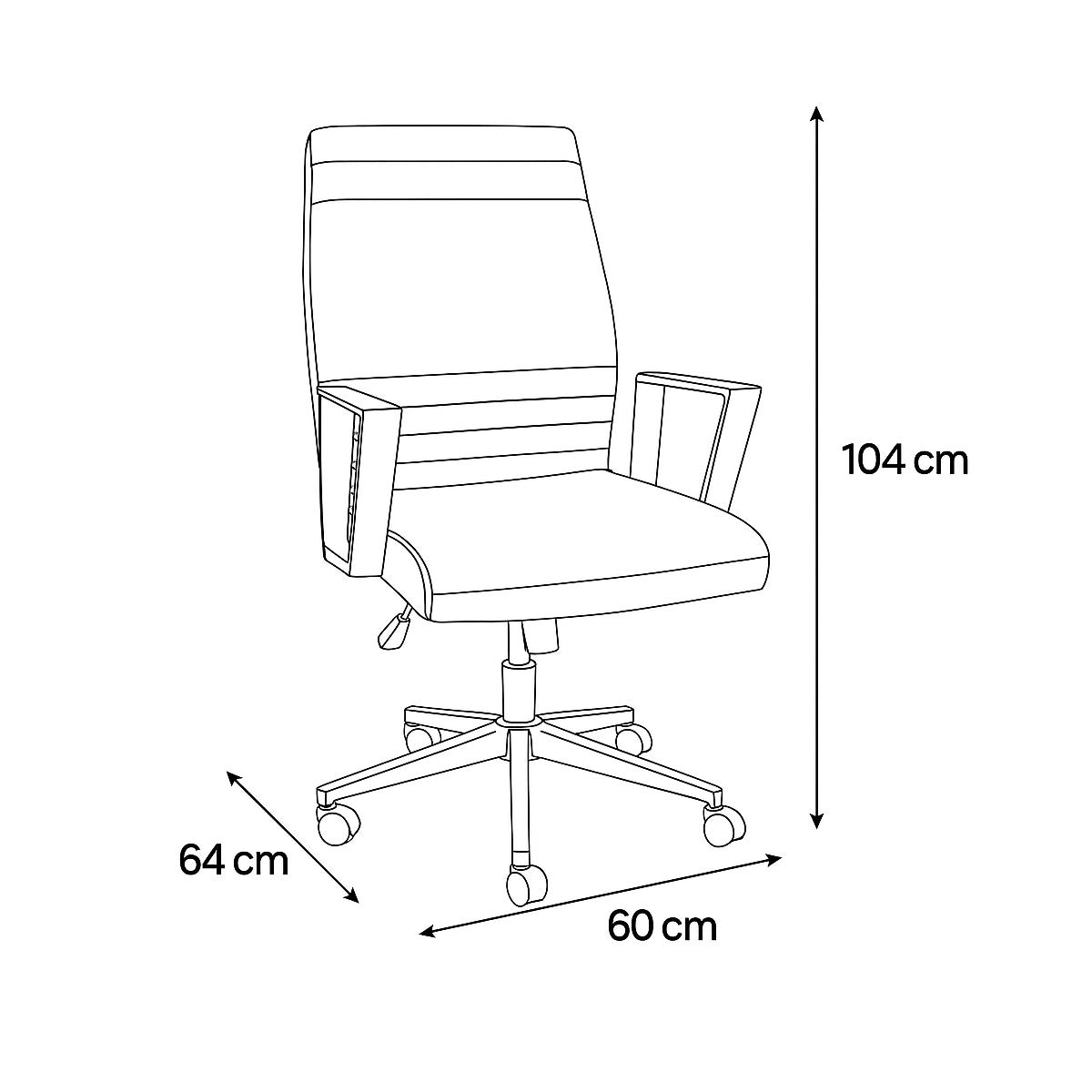 Mid-Back Office Chair 104*60*64 cm - Red - GL 314
