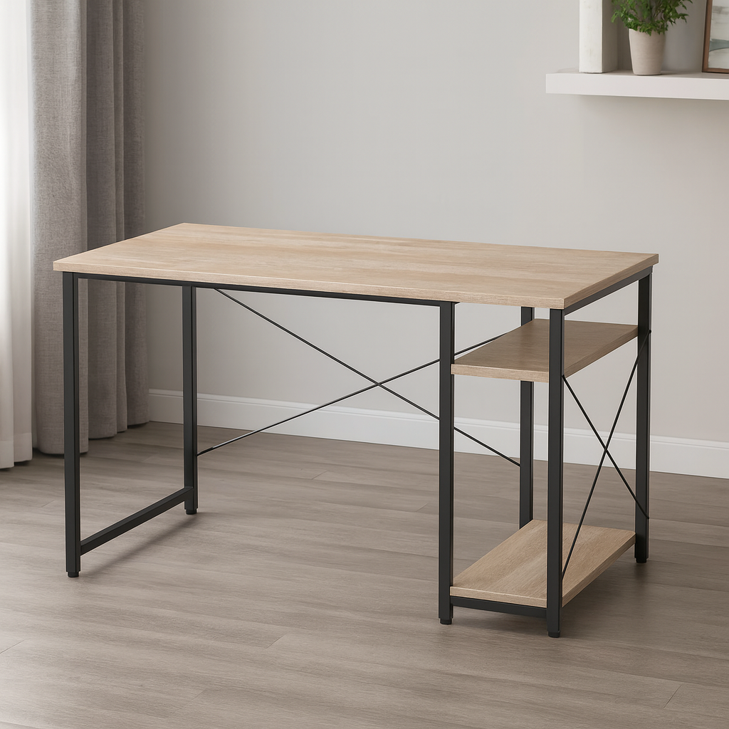 Desk 120 x 60 x 75 - Wooden and black - AZ1002