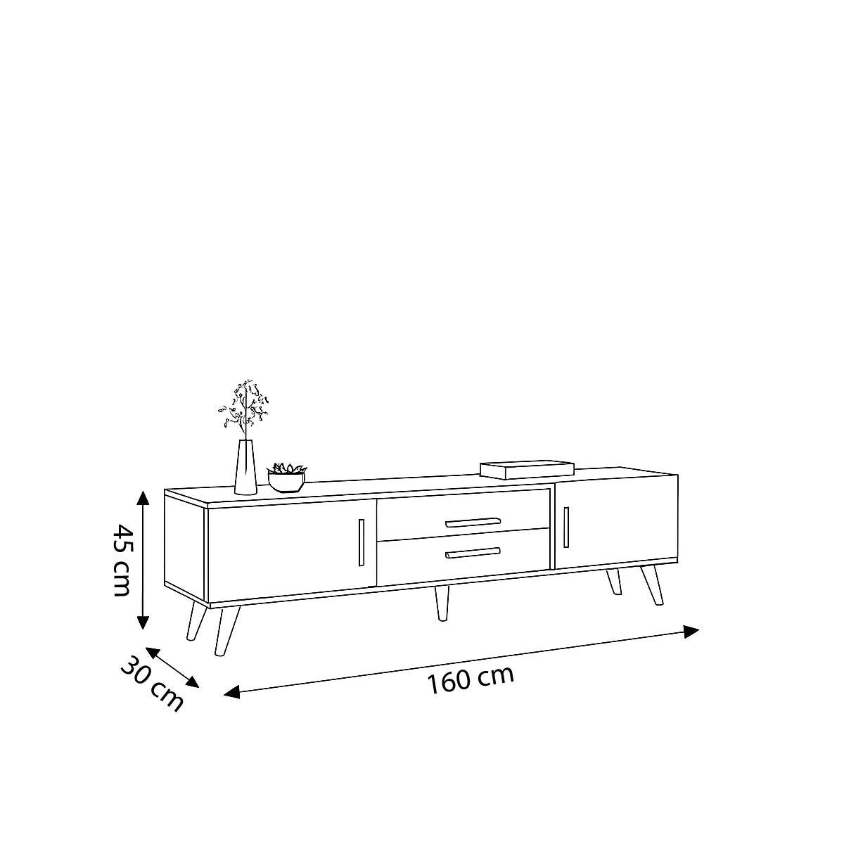 TV Table, 160 × 30 × 45 cm - MOD - AZ3007