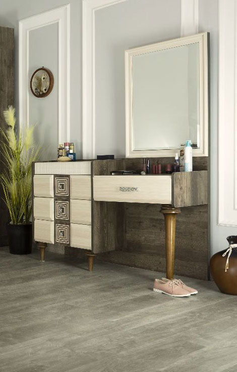 Florida Bedroom (Melamine MDF Panels) – Bed 180 cm, Dresser 120 cm, 2 Nightstands 60 cm, Wardrobe 260 cm